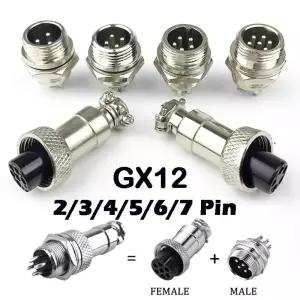 항공단자 항공잭 5개 GX12 커넥터 너트 234567 핀 남성 여성 12mm 원형 항공 콘센트 패널 거치대 걸이 걸게