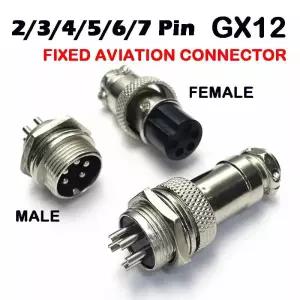 항공단자 항공잭 5개 GX12 커넥터 너트 234567 핀 남성 여성 12mm 원형 항공 콘센트 패널 거치대 걸이 걸게