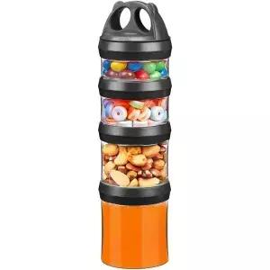 트위스트 잠금 시스템이 있는 베네라벨 스태커블 식품 보관 용기 - 여행용 BPA 프리 트리탄 포뮬러 단백질