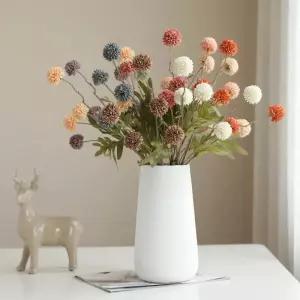 꽃철사 수국 인공 꽃 부케 민들레 홈 정원 공예 화환 5 헤드