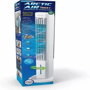 진동 및 조용한 팬 기능을 갖춘 Arctic Air Tower+ 실내 증발 냉각기 자동 꺼짐 타이머 4개의 속도 LED