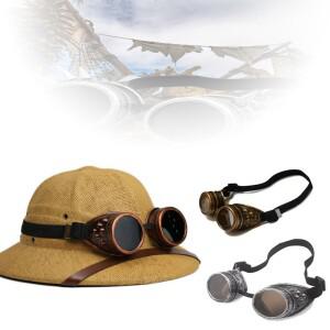 1개 바이크 오토바이 레트로 복고풍 엔틱 스팀펑크 안경 운전자 고딕 선글라스 보호 장식 다양한 모델 드레