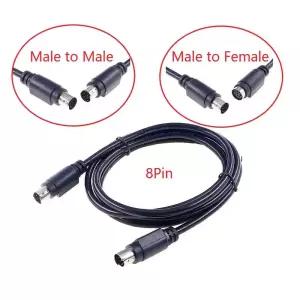 동관단자 1 조각 MD8 미니 Din 8 핀 남성 여성 어댑터 케이블 콘센트 소켓 Conventer PLC 프로그램 와이어