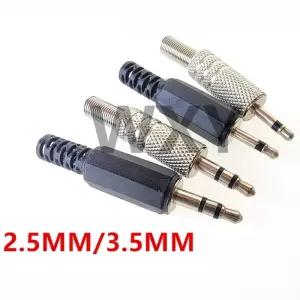 동관단자 금속 모노 스테레오 수 잭 콘센트 오디오 커넥터 헤드폰 25mm 35mm 5개