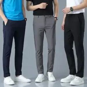 남성 여름 쿨링 스판 경량 밸트 밴딩 슬랙스 정장 바지