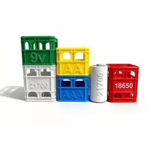 건전지케이스 배터리 홀더 보관함 3D 프린팅으된 적층형 AA AAA 18650 21700 9V 배터리용 맥주 상자 정리함
