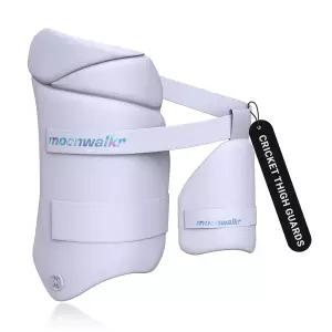 문워커 크리켓 허벅지 보호대 2.0 경량 가드 장비 타자 키(5피트 4인치~5피트 8인치) 바깥쪽과 안쪽