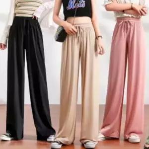 쿨링 여성 와이드 셔링 여름 냉감 바지 고무줄 팬츠