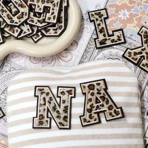 포뇨4  bns 의류 패치 알파벳 세트 호피