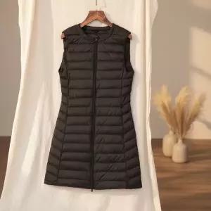 [하프클럽/옷자락]여성 겨울 경량 덕다운 롱 베스트