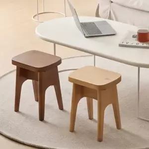 리코 소나무원목 다용도 라운드 스툴의자