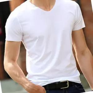 남성 V넥 심리스 반팔티 기능성 쿨링 아이스 이너웨어 무봉제 티셔츠