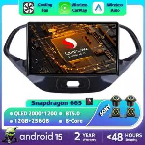 안드로이드 15 자동차 라디오 포드 피고 2015 2016 2017 2018 GPS 네비게이션 2DIN 헤드 유닛 4G LTE 5G