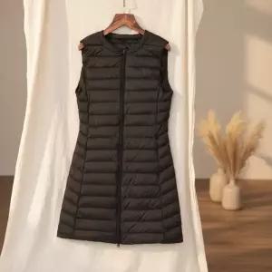 [다잇템] 여성 FW 롱 경량 덕다운 베스트