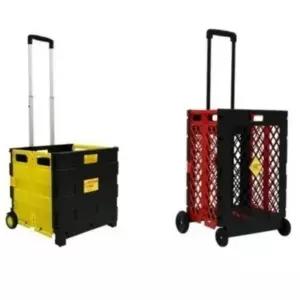 ( )SHG 캐리어 대 접이식 쇼핑카트 시장 쇼핑 바구니 박스형 손수레 캠핑