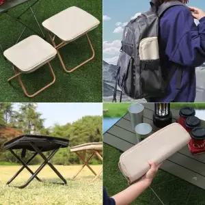 개미물류 캠핑보조의자 접이식 간이 등산 체어 휴대용 백패킹 파우치 폴딩 스툴 미니 발받침 경량 낚시