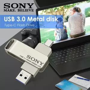 소니 고속 USB 플래시 드라이브 2TB OTG 3.1 듀얼-C 메탈 메모리 스틱 (컴퓨터 및 모바일용) - 128GB 256GB