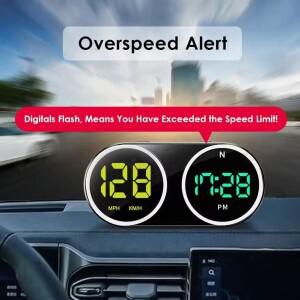 2025  HUD 차량용 헤드업 디스플레이 KMH/MPH 자동차용 범용 GPS 디지털 속도계 시간 시계 I0T3
