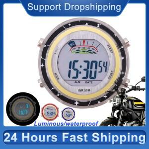 바이크 오토바이 시계 빛나는 다이얼 핸들 바 스틱 온 마운트 자동차 SUV 차량용 디지털