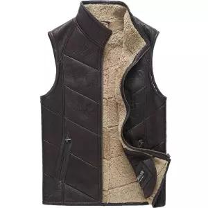남자 무스탕 조끼 베스트 양털