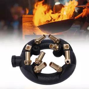 TFCFL 10 팁 제트 버너 3/8 파이프 원형 노즐 천연 최대 80 000 BTU/HR 주철 본체 중국 웍 레인지 그릴