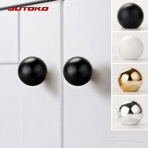 YUTOKO 단일 구멍 주방 캐비닛 도어 핸들 구형 조명  프랑스어 ABS 플라스틱 서랍 손잡이 및 가구 용