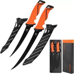 KastKing Paradox 낚시 필레 나이프 키트 7인치 및 9인치 부식 방지 G4116 독일 스테인리스 스틸 면도날