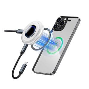 [미국배송] FP108 1TB 마그네틱 휴대용 SSD PD100W 및 2050MB/S USBC 3.2 GEN 2X2를 탑재한 외장 솔리드 스테이트 드라이브 충전 중 재생 아이폰호환 16/15 PRO MAX ANDROID PC MAC SWITCH LITE와 호환 가능