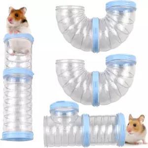 MUYG 8 햄스터 튜브 세트 클리어 터널 키트 DIY 작은 동물 장난감 어드벤처 외장 액세서리 시리아 난쟁이