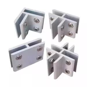 H L T 자 형 브라켓 알루미늄 유리 고정 클립 브래킷 4개