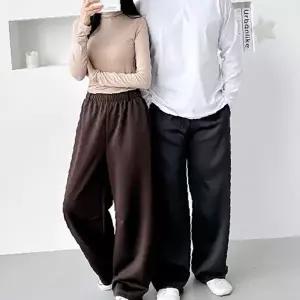 공용 면바지 무지디자인 스트릿룩 루즈핏 하의 데일리웨어 편안한착용감 심플룩