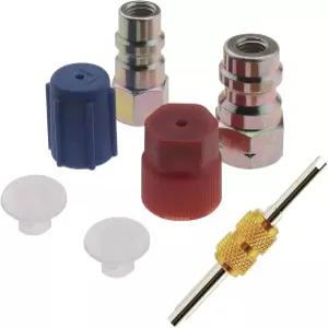 차량 A/C 냉매 액세서리용 밸브 코어 제거 도구가 있는 하이 로우 사이드 리트로핏 변환 어댑터 R-12 to