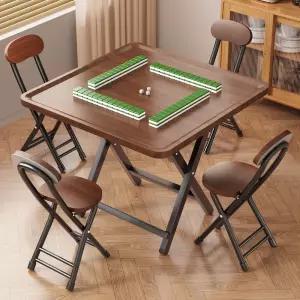 접이식 마작 테이블 소형 호두 마호가니목재 일본 간이 세트