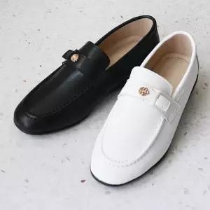 천연소가죽 모리스 컴포트 쿠션 미끄럼방지 로퍼단화 3CM LS-6811