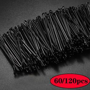 60 120PCS BLA HAIRP FOR WOMEN TTE DISPO HAIRGRIP CURLY CLIP LADY BAR BOBBY INVISIBLE CLIPS HAIR