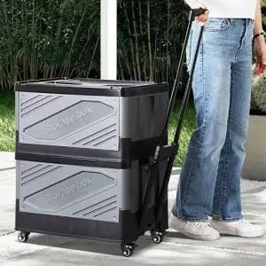 (선택 폴딩박스 그레이)폴딩박스 캠핑용구르마 캠핑웨건 수레카트 미니캐리어_24594174