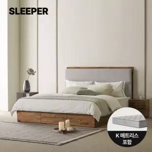 슬립퍼 모네 원목 수납 침대세트_ 밸런스드 매트K