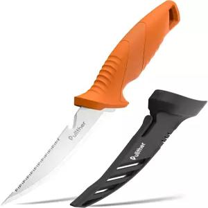 풀더 낚시 5인치 나이프 미끄럼 방지 손잡이가 있는 스테인리스 미끼 보호 칼집이 장비