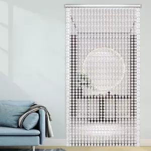 구슬 커튼 현관 가림막 목각 비즈발 문발 파티션 보라색