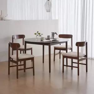 베스트리빙 하이디 네이처 알로 4인(1000) 원형 원목 카페 인테리어 식탁세트/의자 4