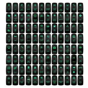 스위치릴레이 보트 차량용 로커 스위치 12V24V 방수 그린 Led SPST DPDT 20A ARBCARLINGNARVA4x4 트럭 JCB