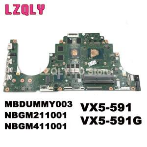 Acer aspire VX5 591 N16C7 노트북 마더보드 I5 7300HQ CPU GTX1050 GTX1050TI 포함 용 LA E361P