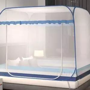 딥슬립 원터치모기장 150x200 블루 텐트방충망 텐트모기장 침대용모기장 모기망 휴대용모기장