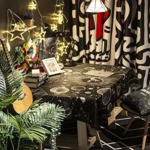 대형 타로 스프레드천 점성술 테이블 블랙 카드 보 식탁