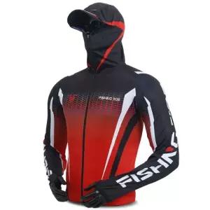 프리미엄 낚시복 여름 쿨링 방수 모기차단 기능성 레드 블랙 팬츠 세트 S 55.0kg 이하