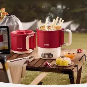 휴대용 주전자 전기 여행용 소형 접이식포트 전기포트 캠핑포트  전기냄비