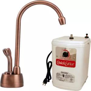 웨스트브라스 A272HFP-11 데벨로사 2핸들 온수 및 냉수 디스펜서 즉석 가열 탱크 앤티크 구리 포함