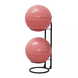 짐볼 거치대 헬스장 필라테스 선반 벽걸이 요가볼 수납 블랙 2개 55-75cm 높이