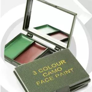 군인 3색 위장크림 거울 컴팩트 페이스페인트 팔레트 케이스