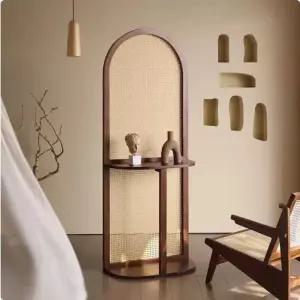 가림막 파티션 네트망 라탄 분리 가리개 등나무 우드 공간